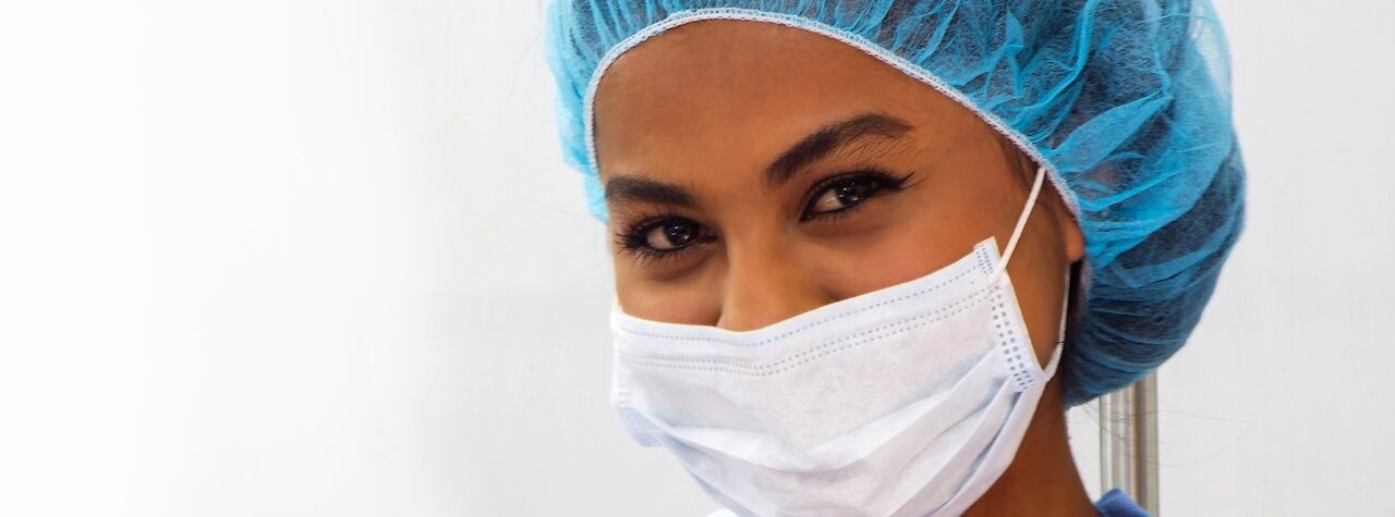 woman with face mask